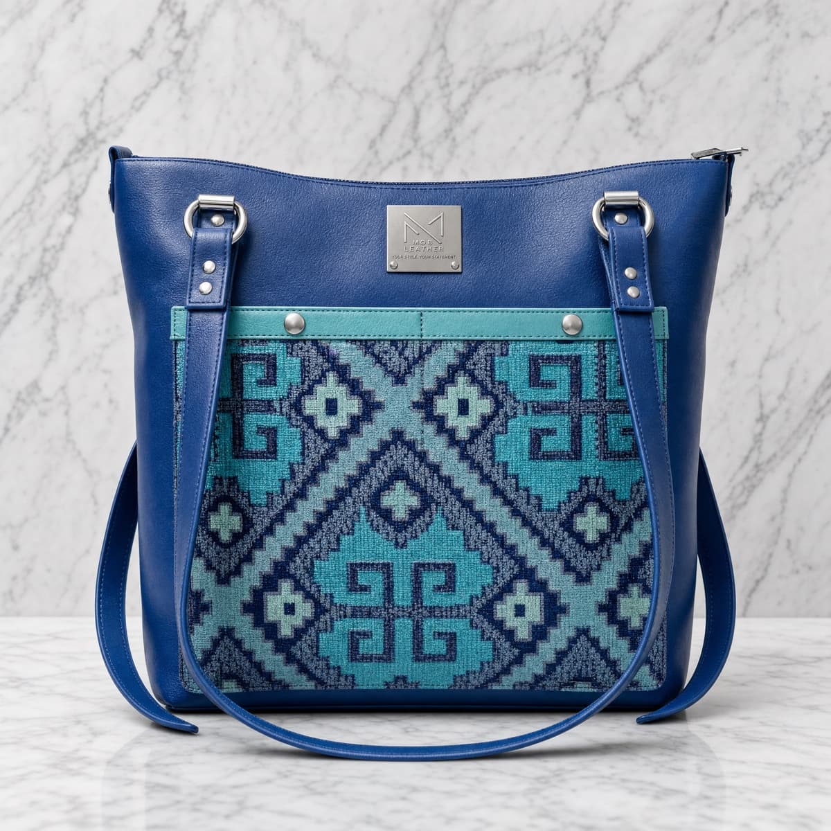 Blue Aztec Shoulder Bag