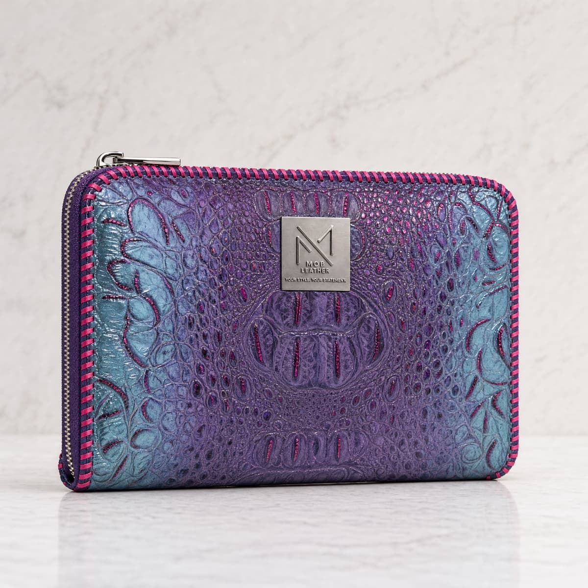 Purple Croc Wallet — view 3